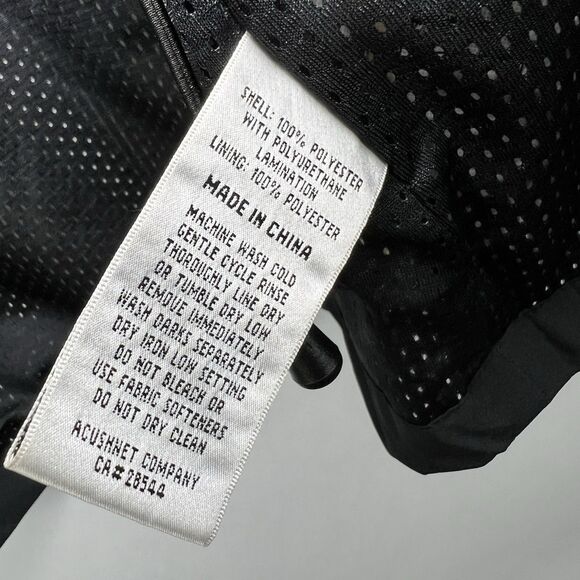 DryJoys by FootJoy Full Zip Snap Rain Jacket Womens Size Small Black Windbreaker - Picture 12 of 16